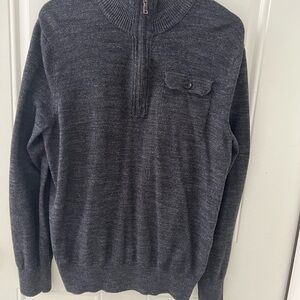 Banana Republic Charcoal Zip-Up Sweater